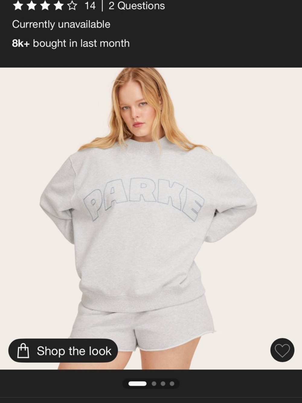 Read description!! Mock neck target collab Parke Light Gray Crewneck Sweatshirt
